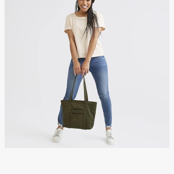 Vera Bradley Women’s Cotton Small Tote - Climbing Ivy Green - Picture 9 of 10